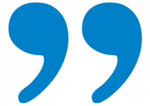 Anführungszeichen Blau